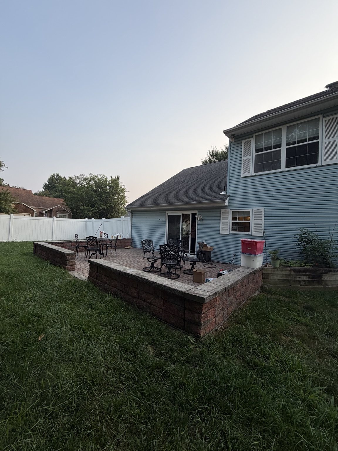 Patio before construction improvements